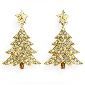 ⚜️ Elegant Christmas Tree Earrings with Cubic Zirconia 💎